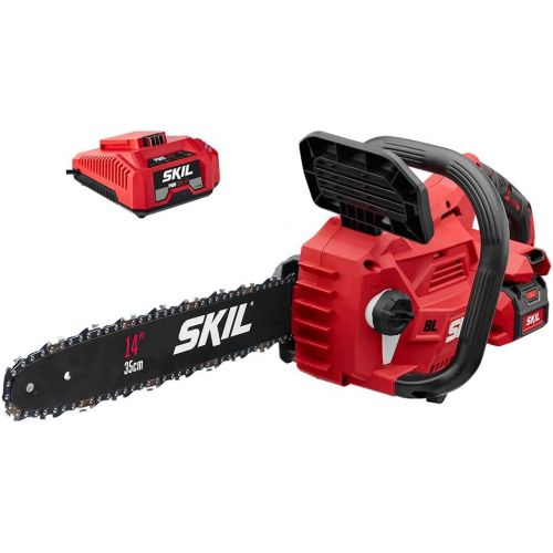  SKIL CS4555-10 PWR CORE 40 14” Brushless 40V Chainsaw Kit Includes 2.5Ah Battery and Auto PWR Jump Charger