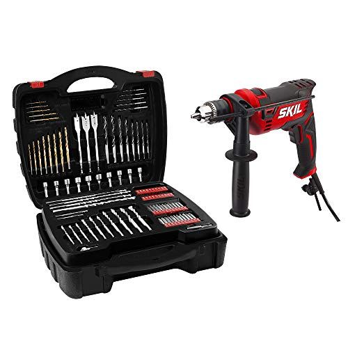  Skil 7.5 Amp 1/2-in Corded Hammer Drill with 100pcs Drill Bit Set - HD182002