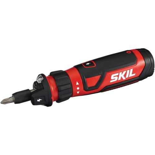  SKIL Rechargeable 4V Cordless Screwdriver with Circuit Sensor Technology Includes 45pcs Bit Set, USB Charging Cable, Carrying Case - SD561204