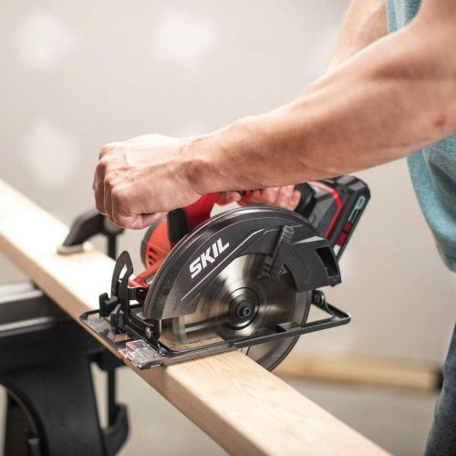  SKIL 20V 4-Tool Combo Kit: 20V Cordless Drill Driver Reciprocating Saw, Circular Saw and Spotlight, Includes Two 2.0Ah PWR CORE Lithium Batteries and One Charger - CB739701