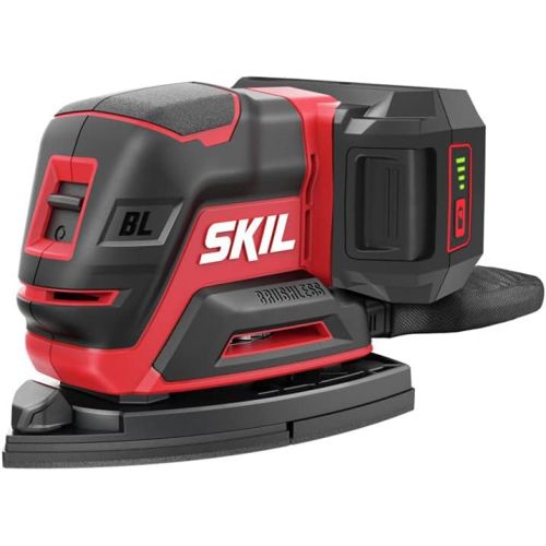  SKIL SR6607B-10 20V Brushless Compact Multi-sander Kit, Includes PWR CORE 2.0Ah Lithium Battery and PWR JUMP Charger