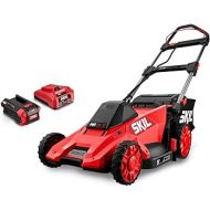 SKIL PM4910-10 PWR CORE 40 20-Inch 40V Brushless Push Mower Kit Includes 5.0Ah Lithium Battery and Auto PWR Jump Charger