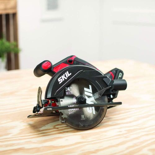  SKIL 20V 6-1/2 Inch Cordless Circular Saw, Includes 2.0Ah PWRCore 20 Lithium Battery and Charger - CR5406-10