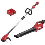 SKIL CB7542B-10 PWR CORE 20 Brushless 13 String Trimmer and 400 CFM Leaf Blower Kit, Includes 4.0Ah Battery and Charger
