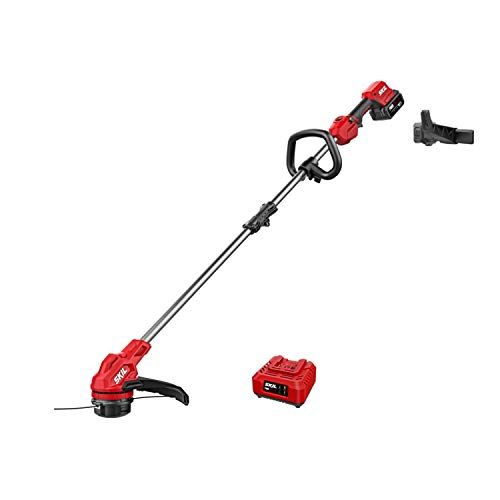  Skil LT4823B-10 PWR CORE 20 Brushless 20V 13 String Trimmer Kit, Includes 4.0Ah Battery and Charger, Red