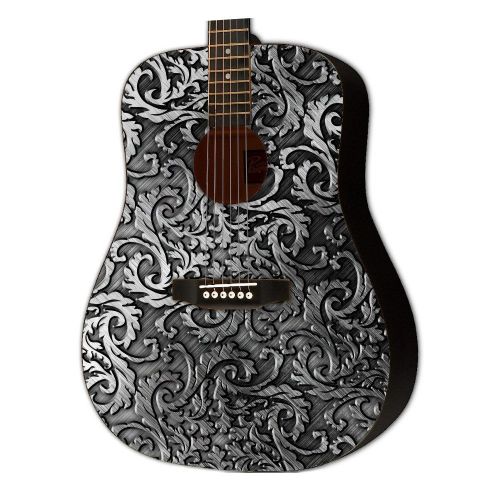  Skinnys Webworks Graphic Acoustic Guitar METAL ORNATE Design