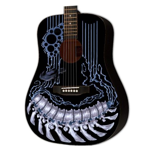  Skinnys Webworks Graphic Acoustic Guitar VIRAL SPINE Design