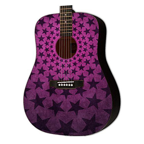  Skinnys Webworks Graphic Acoustic Guitar GIRLROCK STARS Design