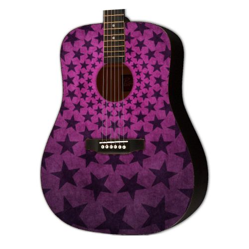  Skinnys Webworks Graphic Acoustic Guitar GIRLROCK STARS Design