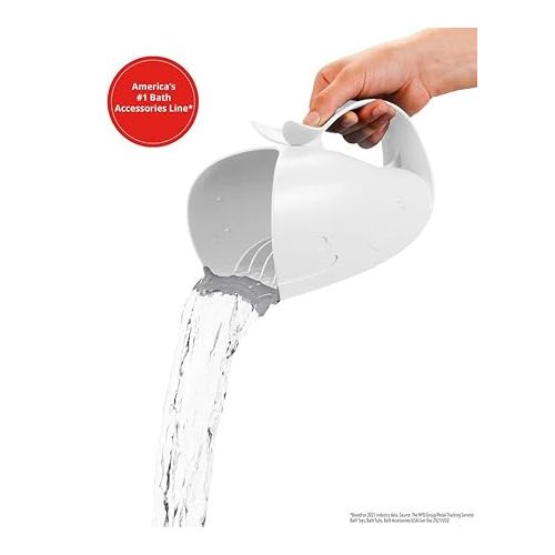 스킵 Skip Hop Baby Bath Rinse Cup, Moby Tear-Free Waterfall Rinser, White