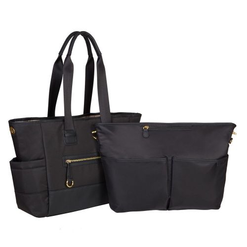 스킵 Skip Hop Chelsea 2-in-1 Downtown Chic Diaper Tote, Black