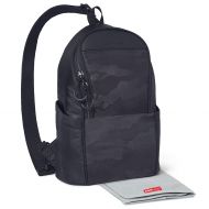 Skip Hop Diaper Bag Backpack Easy-Access Crossbody Sling, Paxwell, Black Camo