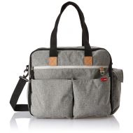Skip Hop Weekender Travel Diaper Bag Tote with Matching Changing Pad, Duo Signature, Grey Melange