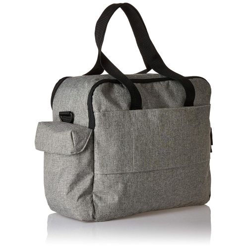 스킵 Skip Hop Weekender Travel Diaper Bag Tote with Matching Changing Pad, Duo Signature, Grey Melange