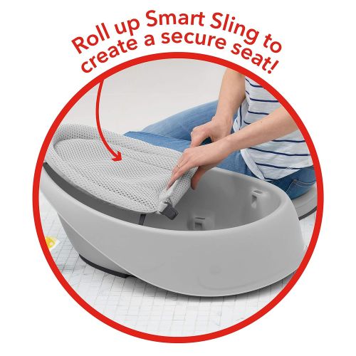 스킵 Skip Hop Moby Baby Bath Tub 3 In 1 Smart Sling, Grey