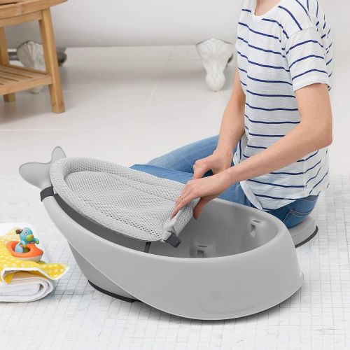 스킵 Skip Hop Moby Baby Bath Tub 3 In 1 Smart Sling, Grey