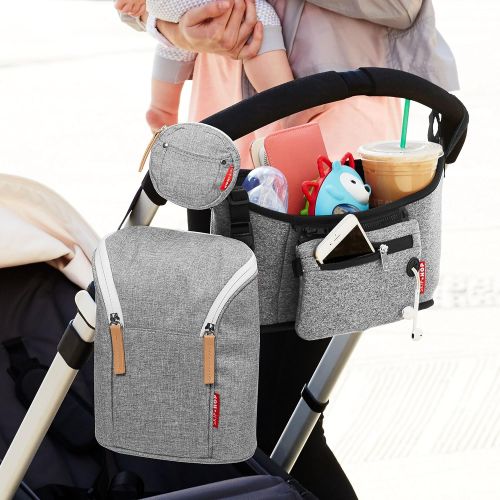 스킵 [아마존베스트]Skip Hop Insulated Breastmilk Cooler and Baby Bottle Bag, Grab & Go Double, Grey Melange