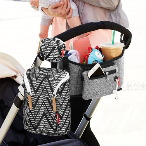 스킵 [아마존베스트]Skip Hop Insulated Breastmilk Cooler and Baby Bottle Bag, Grab & Go Double, Zig Zag Zebra