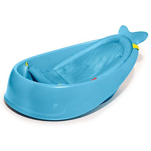 스킵 [아마존베스트]Skip Hop Moby Baby Bath Tub 3 in 1 Smart Sling, Blue