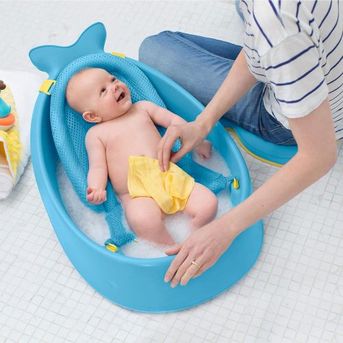 스킵 [아마존베스트]Skip Hop Moby Baby Bath Tub 3 in 1 Smart Sling, Blue