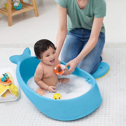 스킵 [아마존베스트]Skip Hop Moby Baby Bath Tub 3 in 1 Smart Sling, Blue