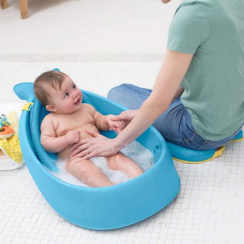 스킵 [아마존베스트]Skip Hop Moby Baby Bath Tub 3 in 1 Smart Sling, Blue