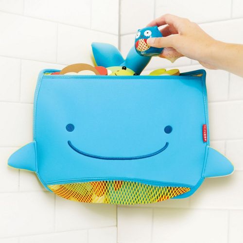 스킵 [아마존베스트]Skip Hop Moby Bath Toy Organizer For Babies And Toddlers, Corner Bath Tub Storage, Blue