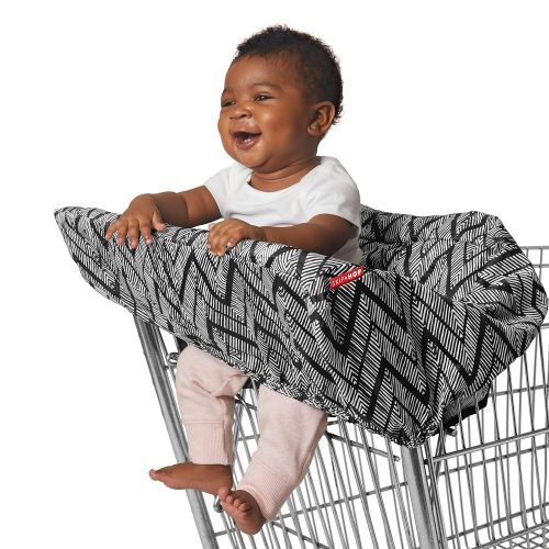 스킵 [아마존베스트]Skip Hop Shopping Cart and Baby High Chair Cover, Take Cover, Zig Zag Zebra