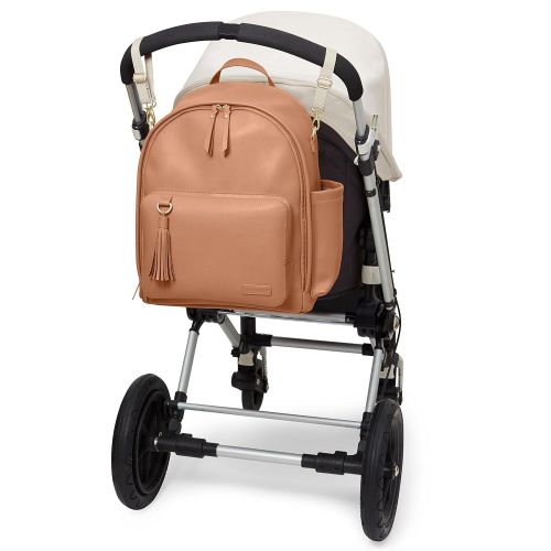 스킵 [아마존베스트]Skip Hop Diaper Bag Backpack, Greenwich Multi-Function Baby Travel Bag with Changing Pad and Stroller Straps - Caramel