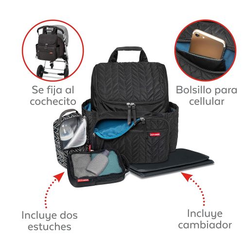 스킵 [아마존베스트]Skip Hop Forma Diaper Bag Backpack, Soft Multi-Function Baby Travel Bag with Changing Pad & Packing Cubes