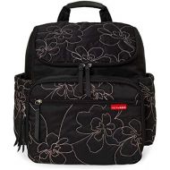 Skip Hop Diaper Bag Backpack Forma, Multi-Function Baby Travel Bag with Changing Pad, Black Floral