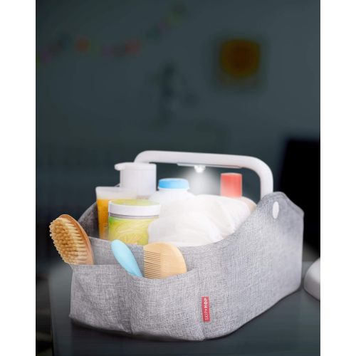 스킵 Skip Hop Diaper Caddy Organizer with Touch Sensor Night Light, Nursery Style