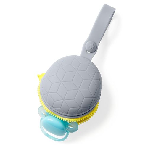 스킵 Skip Hop Grab & Go Silicone Pacifier Holder, Grey