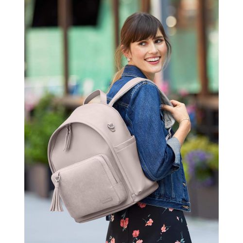 스킵 Skip Hop Diaper Bag Backpack, Greenwich Multi-Function Baby Travel Bag with Changing Pad and Stroller Straps - Portobello