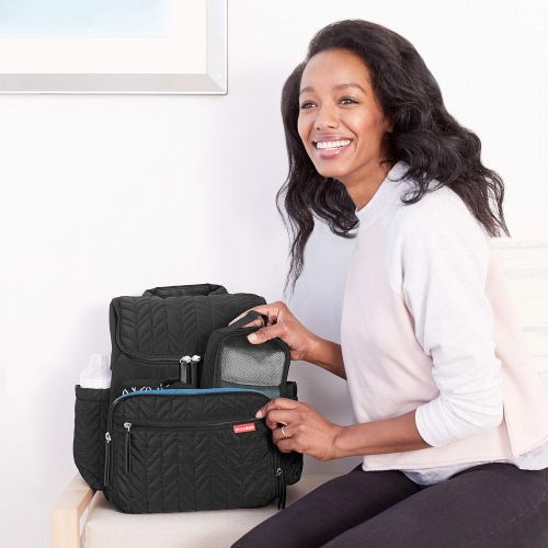 스킵 Skip Hop Forma Diaper Bag Backpack, Soft Multi-Function Baby Travel Bag with Changing Pad & Packing Cubes
