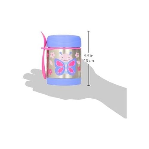 스킵 Skip Hop Baby Zoo Little Kid and Toddler Blossom Butterfly Insulated Food Jar and Spork Set, Multi, 11 fl oz