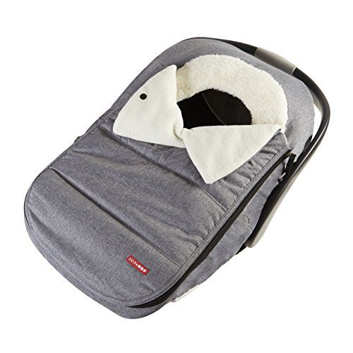 스킵 Visit the Skip Hop Store Skip Hop Winter Car Seat Cover: Ultra Plush Fleece, Heather Grey