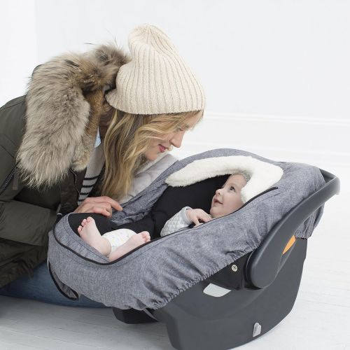 스킵 Visit the Skip Hop Store Skip Hop Winter Car Seat Cover: Ultra Plush Fleece, Heather Grey