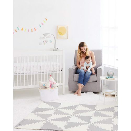 스킵 Visit the Skip Hop Store Skip Hop Foam Baby Play Mat: Playspot Interlocking Foam Floor Tiles, 70 x 56, Grey/Cream