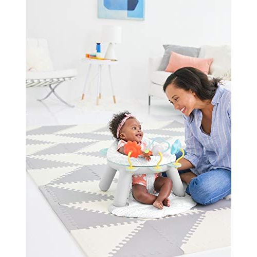 스킵 Visit the Skip Hop Store Skip Hop Foam Baby Play Mat: Playspot Interlocking Foam Floor Tiles, 70 x 56, Grey/Cream