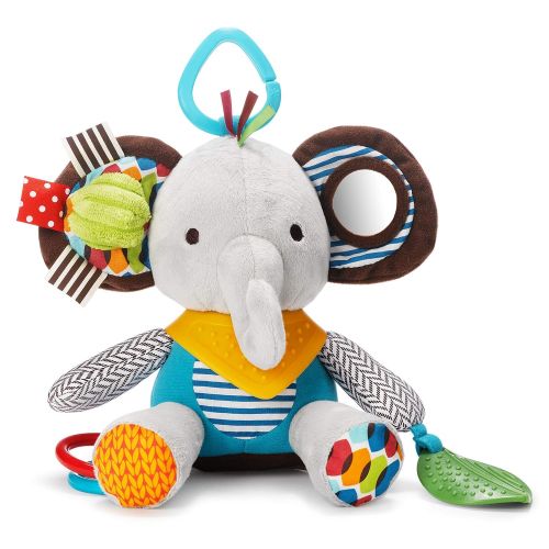 스킵 Skip Hop Bandana Buddies Baby Activity and Teething Toy with Multi-Sensory Rattle and Textures, Elephant
