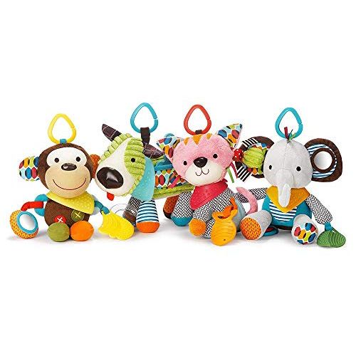 스킵 Skip Hop Bandana Buddies Baby Activity and Teething Toy with Multi-Sensory Rattle and Textures, Elephant