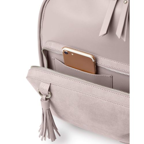 스킵 Skip Hop Diaper Bag Backpack, Greenwich Multi-Function Baby Travel Bag with Changing Pad and Stroller Straps, Vegan Leather, Portobello