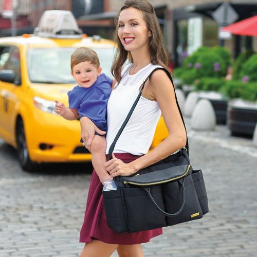 스킵 Skip Hop Chelsea Downtown Chic Diaper Backpack, Black