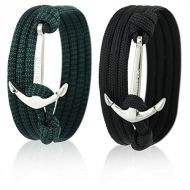 [아마존핫딜]Skipper Partner-Armbander 2er Set mit Silbernem Edelstahl Anker fuer Paare