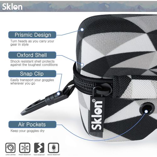  Sklon Ski and Snowboard Goggle Case - Holder for Glasses Made to Protect and Store Your Lenses - Universal Accessory for Carrying Snow Eyewear of All Shapes and Sizes - Prismic Cam