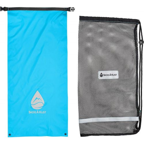  [아마존베스트]Skog AE Kust SnorkelSak 2-in-1 Mesh Snorkel Bag with Removable Interior Waterproof Dry Bag