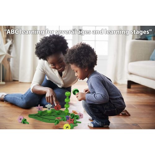  [아마존 핫딜]  [아마존핫딜]Skoolzy Preschool Learning Toys - Alphabet Puzzle - Flowers ABC Learning for Kids - Montessori Peg Board Toddler Toys for Boys, Girls | Educational Spelling Option to Wooden Letter