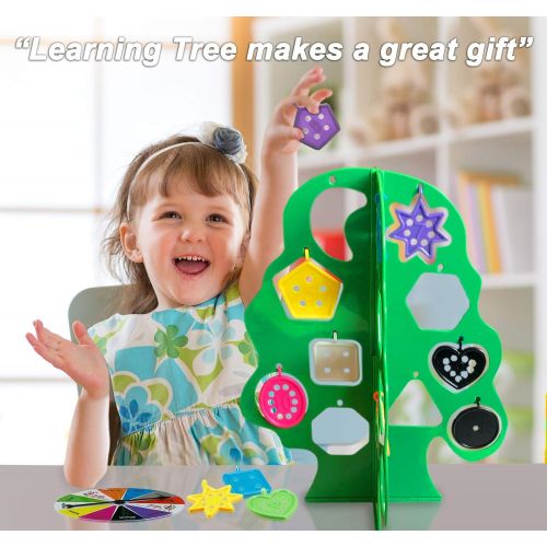  [아마존핫딜][아마존 핫딜] Skoolzy Kids Christmas Tree Learning Toys - Educational Montessori Counting Toys, Shape Sorter & Color Sorting Toys for Toddlers, Preschoolers 3-7 Year Old