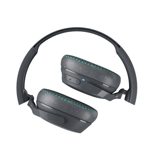  Skullcandy Riff Bluetooth Wireless Over Ear Headphone with Microphone in Gray & Teal